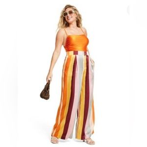 Fe Noel x Target Women's Mixed Vertical Stripe Print Wide Leg Pants